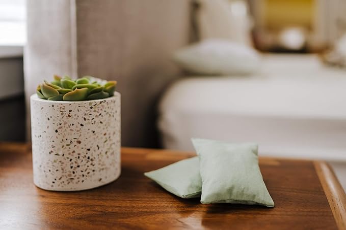 Kanjo Mint Sachet Refills - 2 Pack Natural Mint Scented Sachet Bags for Pillows, Closets, Drawers & Bathrooms