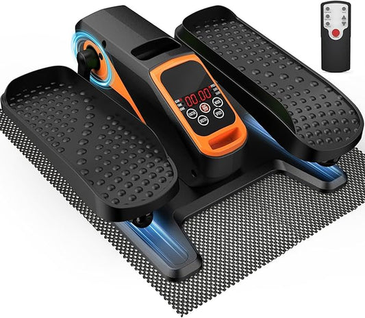 VIVURN-018 Under Desk Elliptical 5 Mode 12 Speed Low Impact Mini Electric Leg Exerciser As Seen on TV While Sitting for Seniors with Non-Slip Mat Quiet&Portable Seated Elliptical for Home and Office