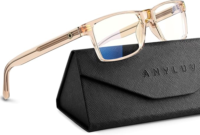ANYLUV Blue Light Glasses Men Woman, Blue Light Blocking Glasses for Computer Gaming, Eye Strain Relief Eye Protection