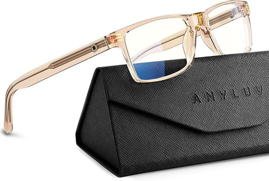 ANYLUV Blue Light Glasses Men Woman, Blue Light Blocking Glasses for Computer Gaming, Eye Strain Relief Eye Protection