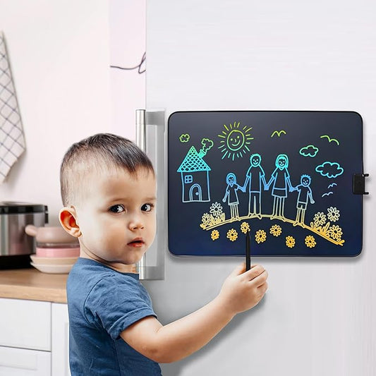 15 Inch LCD Writing Tablets for Kids & Adults, Reusable Doodle Board Writing Board for Back to School, Birthday Gifts, Note Board with Magnets, Dry-Erase Alternative & Sticky Note Replacement
