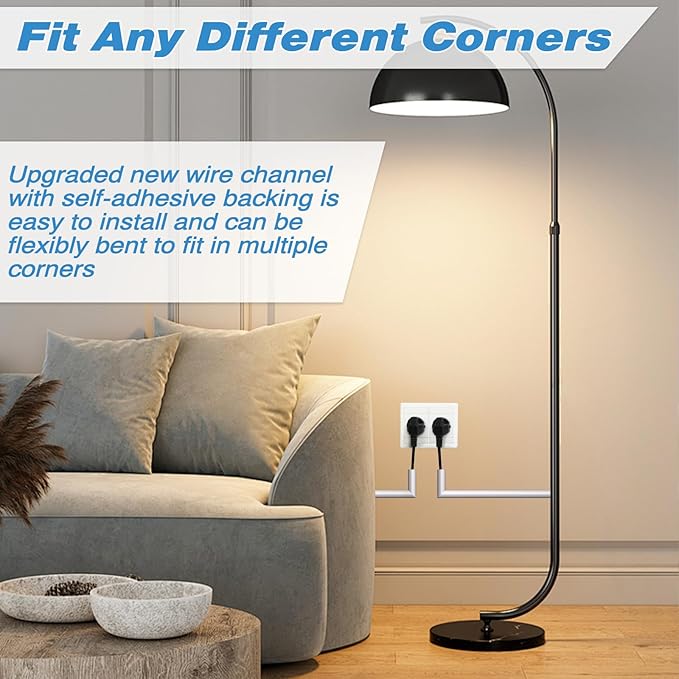 39" Silicone Cord Hider for 1 Cord,Flexible Side-Opening Self-Adhesive Cord Covers for Wires on Wall Mount TV,Easier Setup for Home Office Cable Management Wire Hider,0.54" W x 0.39" H,White