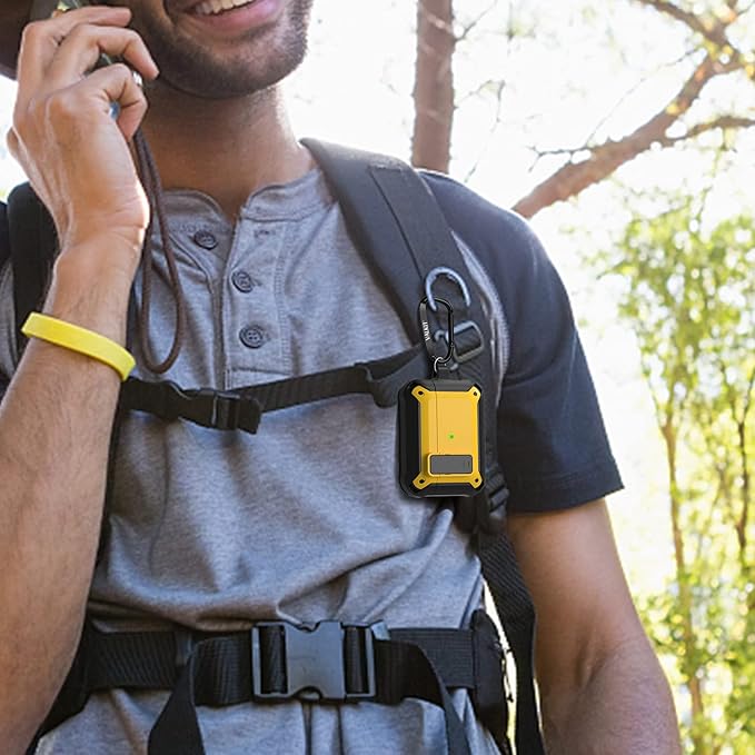 Valkit Armor Series Full-Body Shockproof Protective Case Cover for AirPods Pro 2nd/1st Generation Charging Case with Carabiner Keychain, LED Indicator, and Accessory Pouch