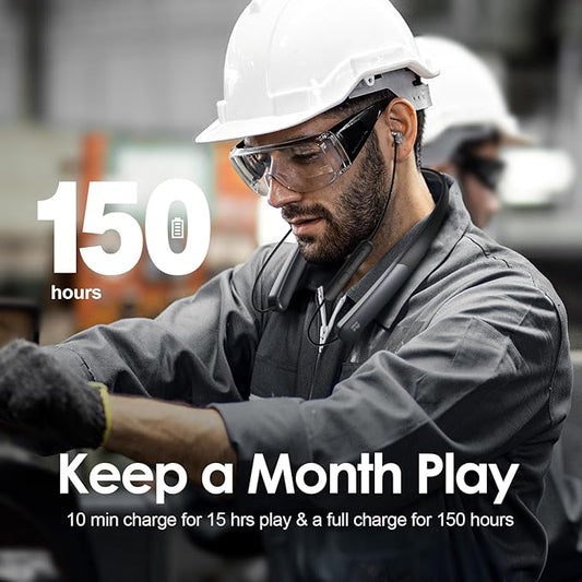 Bluetooth Headphones, 150H Playtime Wireless Bluetooth Earbuds w/Mic in-Ear Magnetic Neckband Earphone, IPX7 Sweatproof Deep Bass Headset for Home, Traveling, Outdoor, Business Trips