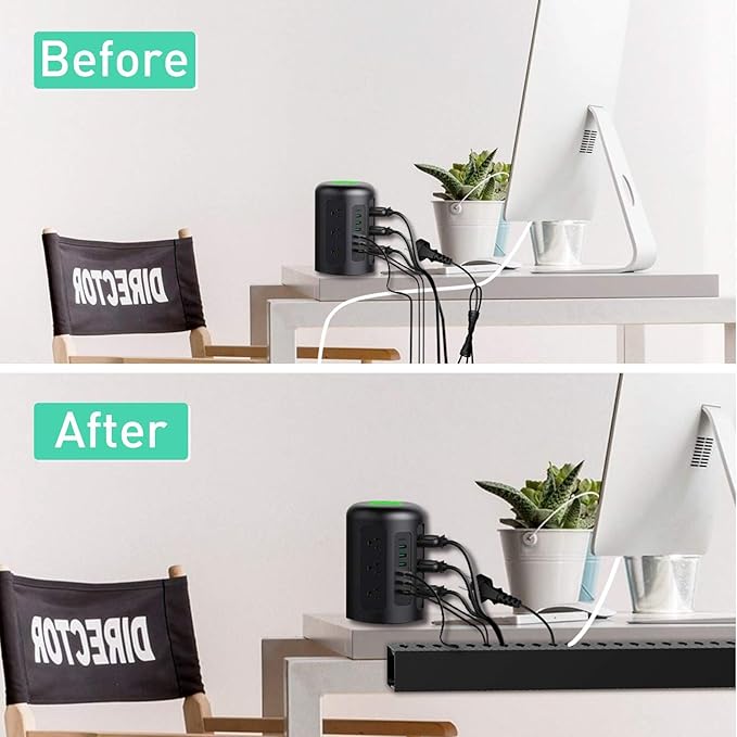 Updated Cable Raceway Kit - 31 (2X15.4) Inch Open Slot Wire Covers for Cords, Under Desk Cable Management System to Hide Under Desk/Tv/Computer/Net/Power Cords, (Pack 2)