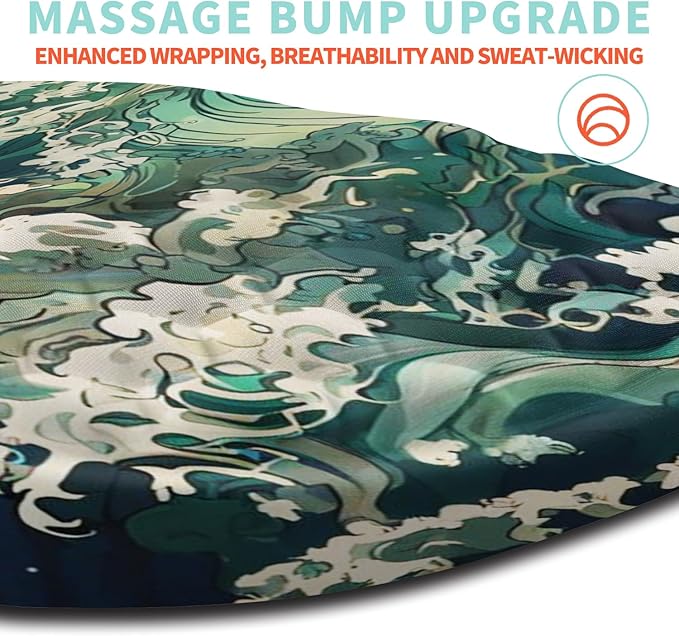 Ergonomic Mouse Pad Wrist Support with Memory Foam Massage Bulge, Carpal Tunnel Pain Relief Mousepad Wrist Rest for Mouse(12x8 inch, Sea Wave)