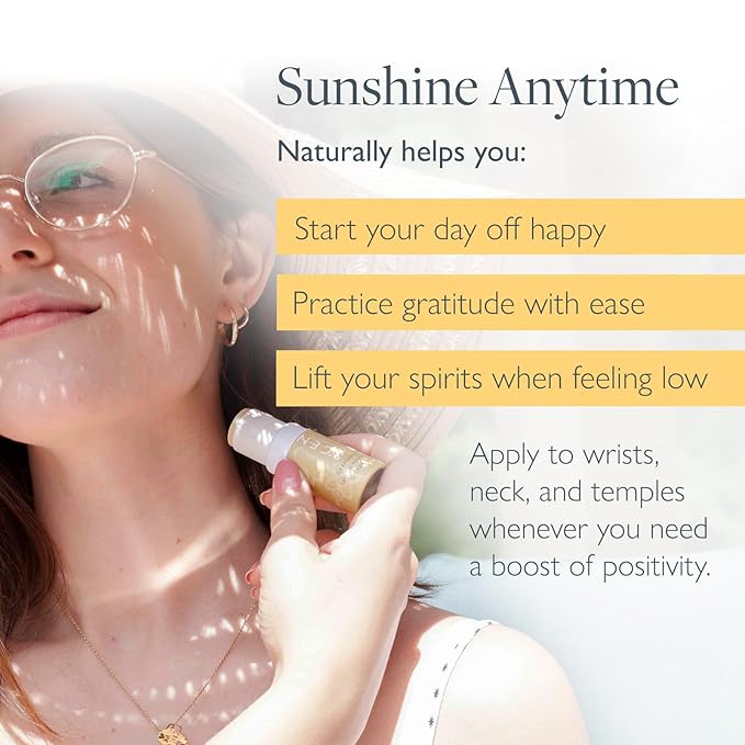 Scentered Aromatherapy Balm Stick - Happy - Mood Boost Roll On Essential Oils Blend for Positive Thinking - 100% Natural: Grapefruit, Cedarwood, Lemon Myrtle Essential Oil - Positive Gifts for Women