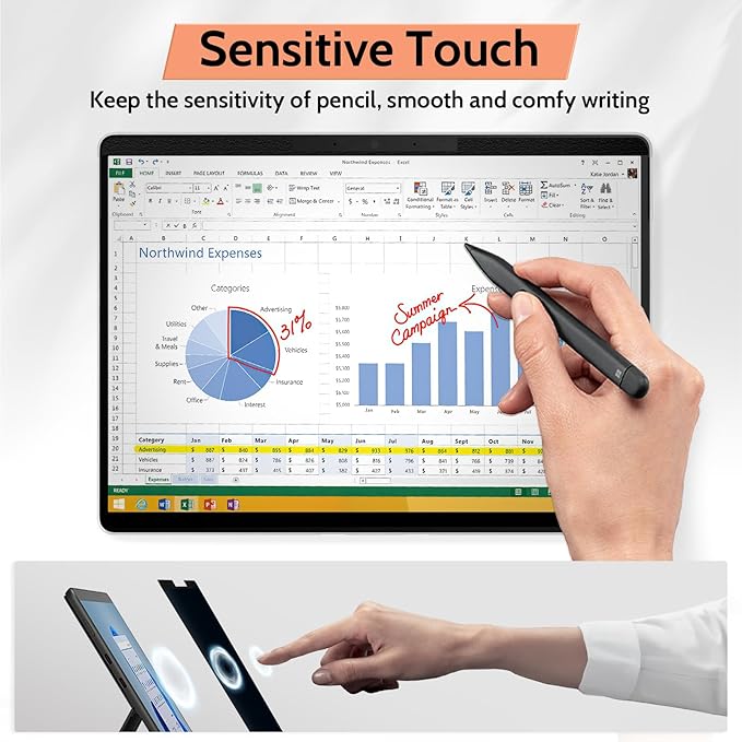 Mamol Magnetic Privacy Screen for 12.3 inch Surface Pro 7 Plus/7/6/5/4/3, Removable Anti Glare Blue Light Filter, Anti-Spy Screen Protector for Microsoft Surface Pro 7+, Pro 7, Pro 6, Pro 5, Pro 4/3