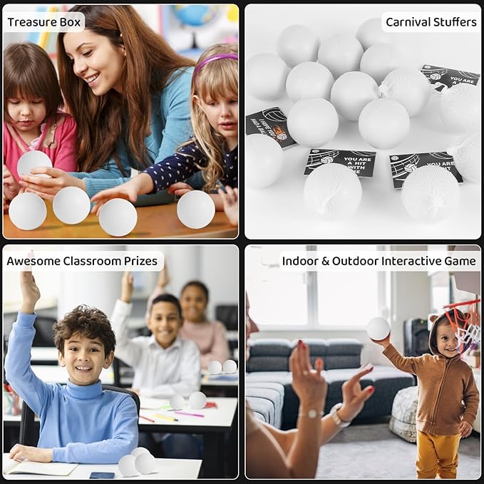 LiYiQ 24Pcs Volleyball Party Favors 2.36 Inch Volleyball Stress Balls for Kids Volleyball Birthday Favors Foam Volleyball Birthday Decorations Volleyball Goodie Bag Stuffers