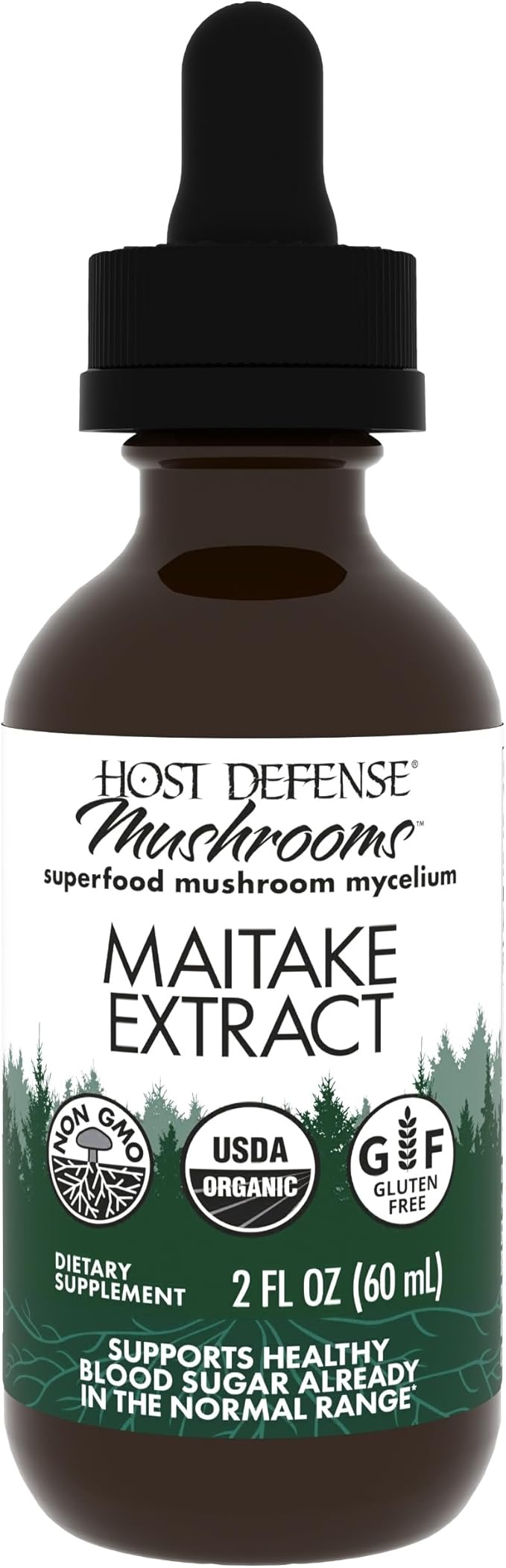Host Defense Maitake Extract - Immune & Cellular Health Support - Herbal Supplement with Maitake Mushroom & Mushroom Mycelium - Liquid Supplement - 2 fl oz (60 Servings)*
