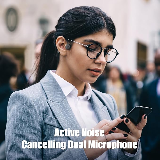 Bone Conduction Headphones Bluetooth Open Ear earphones IP67 Waterproof Wireless Headset Built in Mic Noise Canceling Sports Headphones Bluetooth for Running Driving Cycling Hiking Gym Workouts