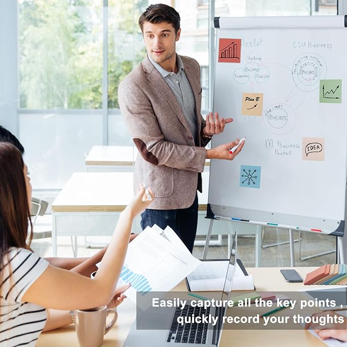 16 Pack Sticky Notes 3x3 in Post, Vintage Colors Sticky Note Pads, Recyclable, Sticky Notes Bulk Easy to Post for Home, Office, Notebook