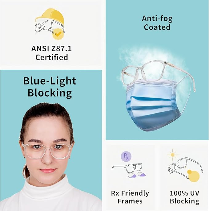 LifeArt Blue Light Blocking Glasses, Anti Eyestrain, Computer Reading Glasses,TV Glasses for Men and Women