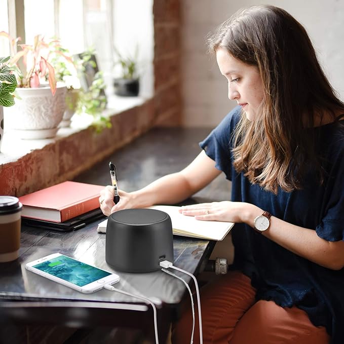 Conor White Noise Machine, Sleep Sound Machine - 24 High Fidelity Soothing Fan & White Noise Sounds, Timer & Memory Feature, Portable Office Privacy or Travel Sleep Therapy for Baby, Kids, Adults