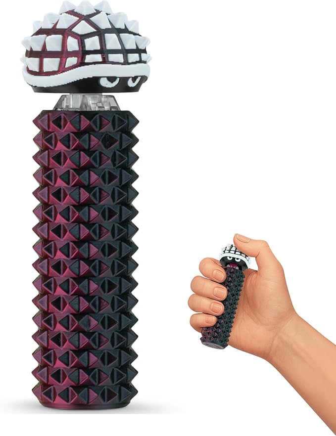 Shelly - Sensory Fidget Toy, Textured Pain Stim Device, Stress Relief for Focus and Concentration (Neon Crimson)