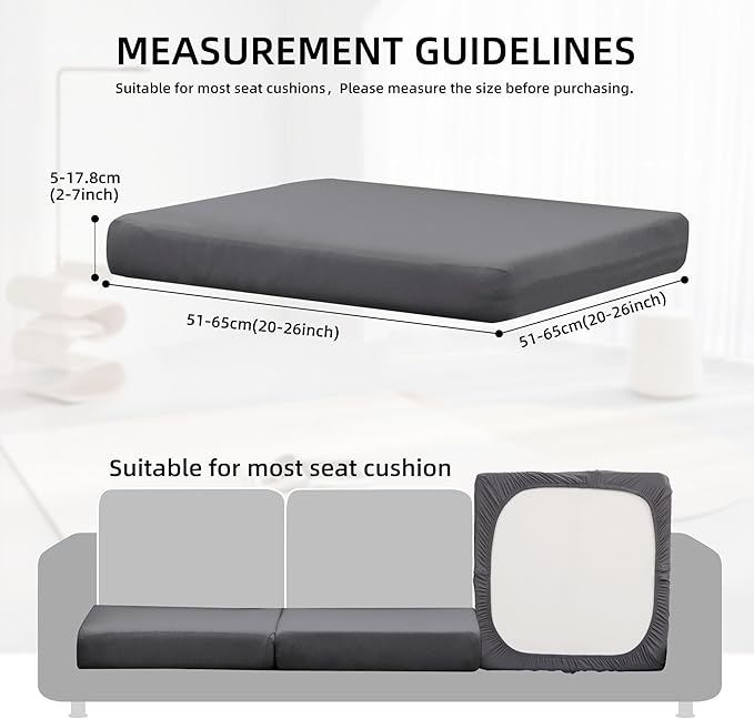 14Pcs Outdoor Cushions Covers Waterproof, Patio Cushion Covers, Stretch Cushion Covers Replacement,Cushion Slipcovers, Furniture Cushion Covers (Grey 2, 14PCS)