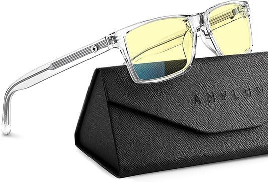 ANYLUV Blue Light Glasses Men Woman, Blue Light Blocking Glasses for Computer Gaming, Eye Strain Relief Eye Protection