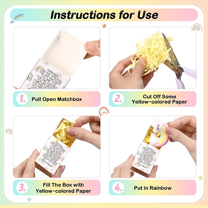 Wettarn 24 Sets Appreciation Rainbow Gifts Cute Stress Balls with Support Gift Boxes Inspirational Party Favors for Employee Coworker Friends Office Positive Relief Toys