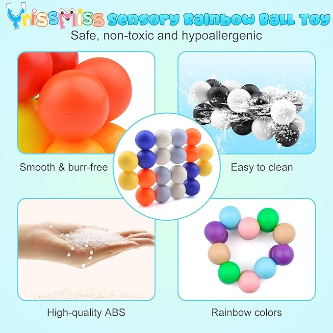 2PCS Sensory Fidget Toys for Kids Toddler Adults, Autism Sensory Toys for Autistic Children, ADHD Tools ,Calm Down Desk Toys ,Stocking Stuffers Present for Girls Boys 3-12 Year Old Age(B)