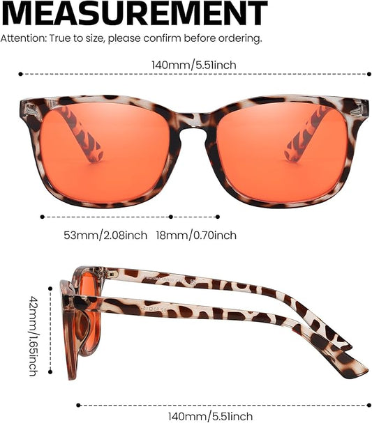 SODQW Gaming Blue Light Blocking Glasses for Men Women Reduce Eyestrain Orange Aviator Eyeglasses for Computer TV