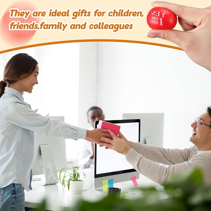 Jerify 72 Pcs Motivational Stress Balls Bulk Inspirational Stress Balls Colorful Foam for Adults Hand Exercise Small Therapy Fidget Relief Anxiety Toys for Coworkers Gifts Fidget