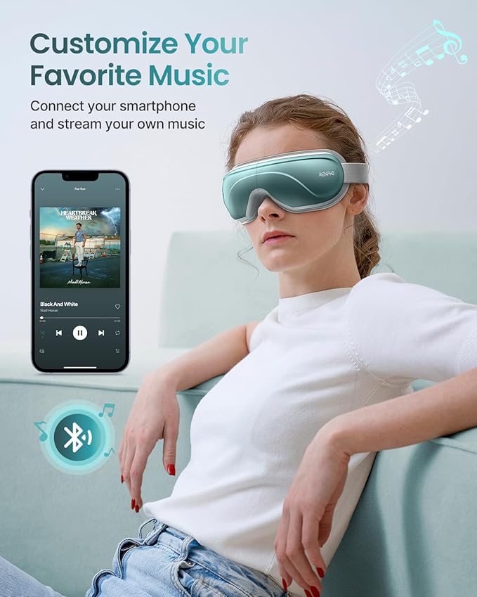 RENPHO Eye Massager with Heat, Eyeris 2 Birthday Gifts for Mom Dad Women Men Face Massager, Heated Eye Mask for Improve Sleep