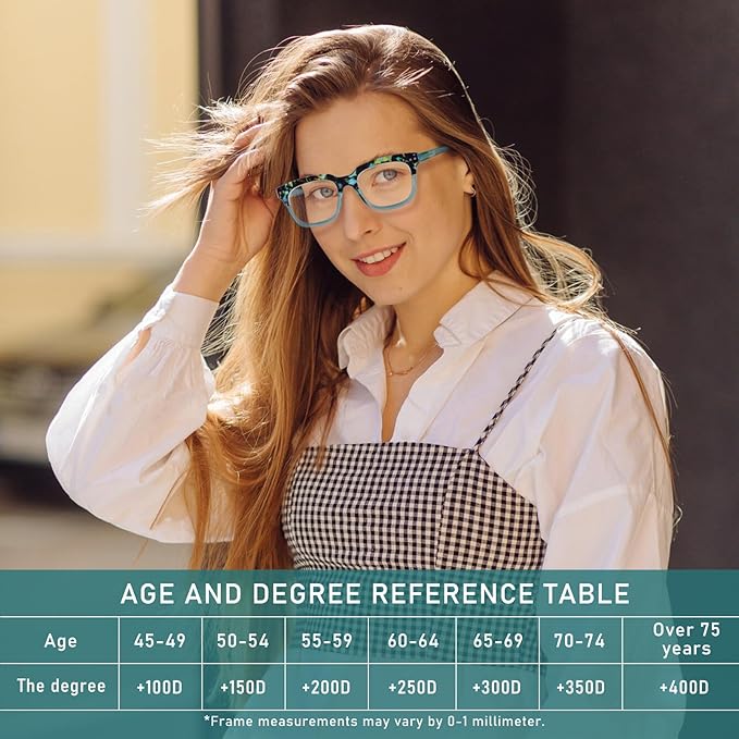 Progressive Multifocus Reading Glasses for Women Men Blue Light Blocking Spring Hinge Square Computer Readers