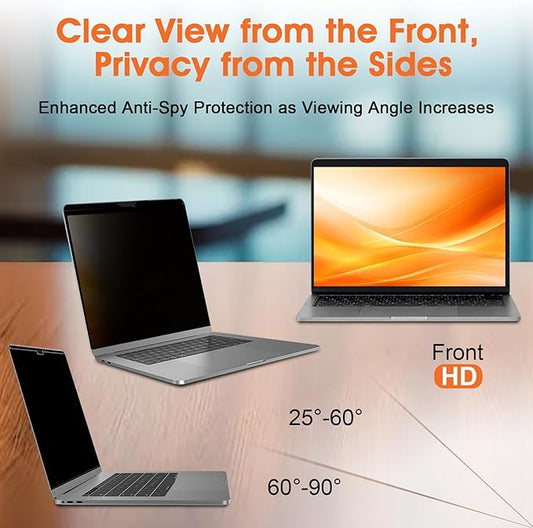 Magnetic Laptop Privacy Screen 14 Inch 16:10 Display- Removable Anti-Glare Blue Light Filter, Computer Privacy Screen Shield, Not for 14'' Laptops with 16:9 Resolution