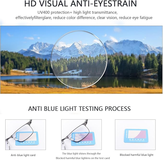 YIMI Photochromic Nearsighted Distance Glasses Spring Hinge UV400 Sunglasses Anti-Blue Light Myopia Glasses for Men Women (Black, -0.50, x)