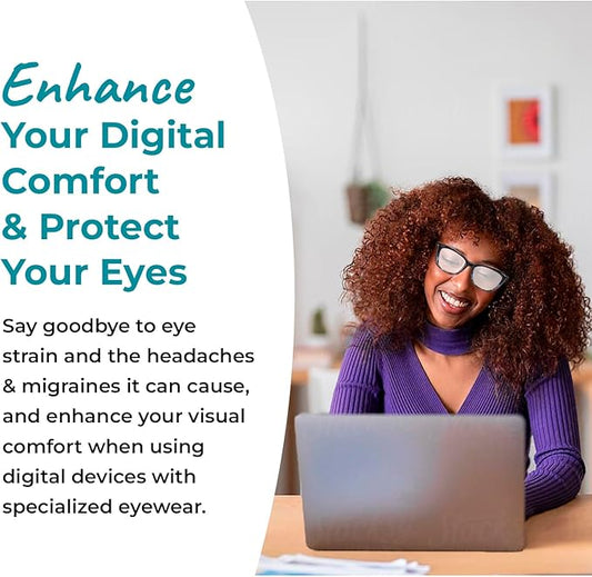 Blue Light Blocking Glasses for Women + Men - Better Sleep + Anti Eye Strain Protection - Computer Screens & Gaming