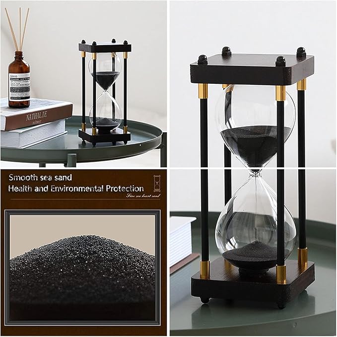 Hourglass Timer 30 Minutes Sand Timer for Gift 1 Hour Glass Sand Clock for Home/Desk/Office Decor and Classroom Timer (Blue, 30 Minutes)