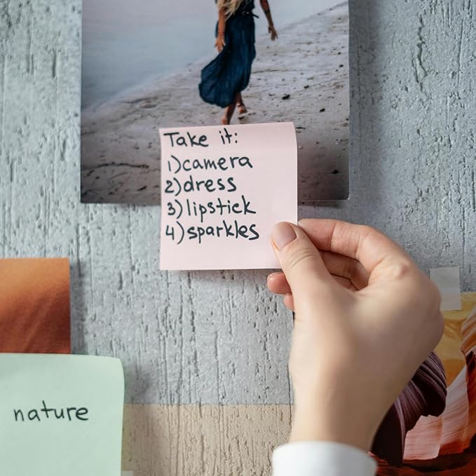 QILIMA Sticky Notes 3”x3”12 Pads, Pastel Colors Sticky Notes, Sticky Note, Self-Stick Note Pads, Sticky Pads Sticky Notes Aesthetic, Sticky Notes Bulk，100 Sheets/pad