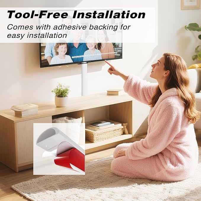 39" Silicone Cord Hider for 2-3 Cords,Flexible Side-Opening Self-Adhesive Cord Covers for Wires on Wall Mount TV,Easier Setup for Home Office Cable Management Wire Hider,1.1" W x 0.6" H,White