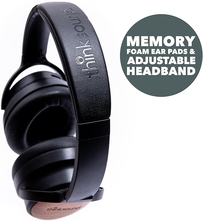 ov202w Over Ear Noise Cancelling Headphones, 100+ Hours of Listening ANC Hybrid Active Noise Canceling Battery Best HiFi Headset for Studio Monitor, Beats, Musicians, Gym, Guitar, Bass