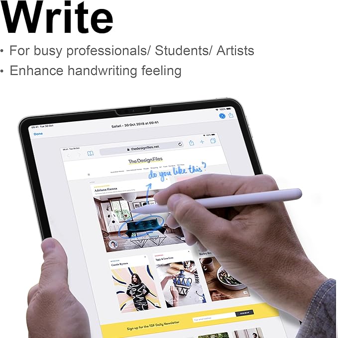 Megoo Paper Glass Screen Protector for iPad Air 11 inch M2-M3(2024-2025 6/7th Gen), Matte for Drawing/Anti-Glare/Easy Installation/Protective Case Compatible,2-Pack