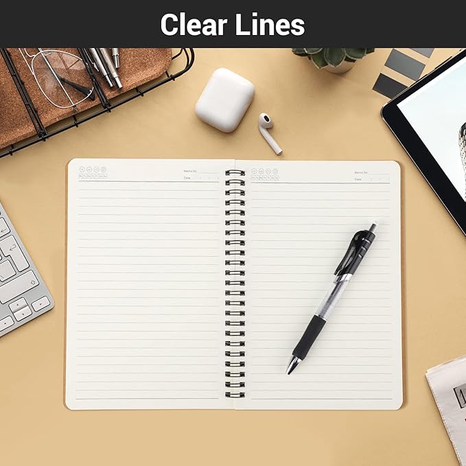 EUSOAR Spiral Journal Notebook, A5 12 Pack 5.5" x 8.3" 120 Pages Lined Travel Writing Notebooks Journal, Memo Notepad Sketchbook, Students College Office Business Subject Diary Ruled Book Journal