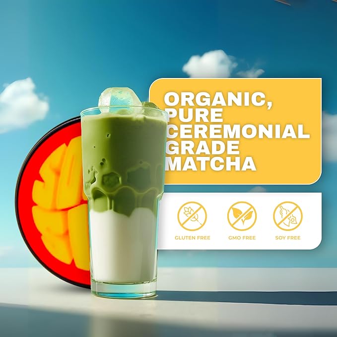 SoCal Sips Original Ceremonial Grade Matcha Powder - Premium Organic Japanese Green Tea, First Harvest Matcha for Lattes, Smoothies, & Tea Ceremonies - Authentic Japanese Origin, 1.43oz