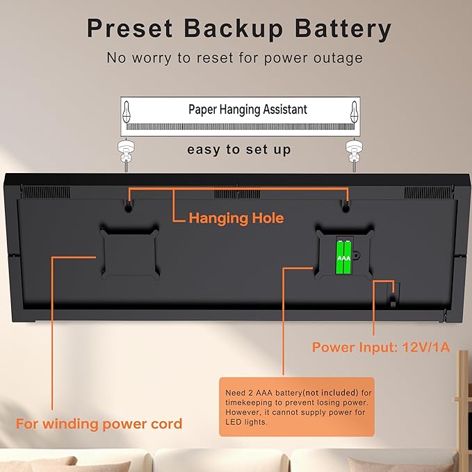 JALL 30" Large Digital Wall Mount Clock with Remote Control, Alarm, Big LED, Countdown, Auto DST, Temperature for Living Room Classroom Desk, Xmas, Birthday Gift, Black Shell Red Font