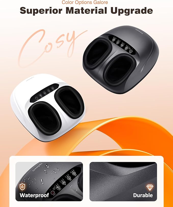 Shiatsu Foot Massager Machine with Heat & Remote, 2025 Upgraded Deep Kneading Feet Massager for Plantar Fasciitis & Neuropathy, 3 Heat Levels, Multi-Mode Massage, Auto-Off Timers, Gifts for Women Men