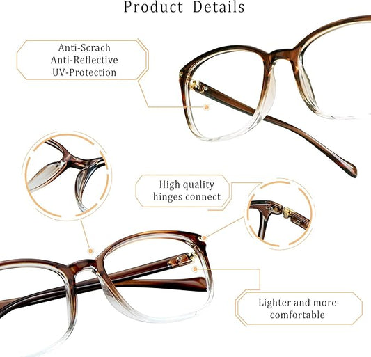 LifeArt Blue Light Blocking Glasses, Anti Eyestrain, Computer Reading Glasses,TV Glasses for Men and Women