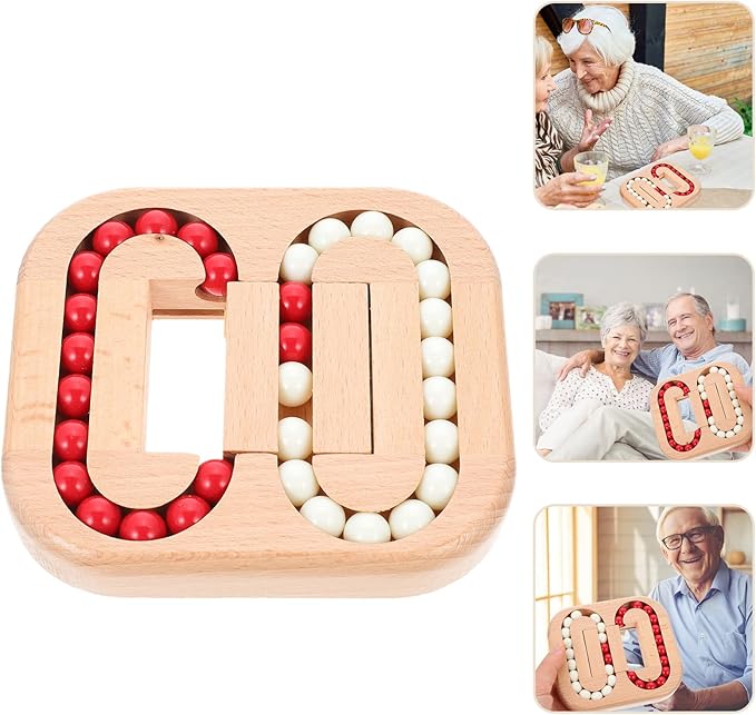 Homoyoyo Wooden Spinning Cube Toys:Alzheimers Toys for Adults to Relieve Stress Anxiety,Bean Cube Puzzle Funny Rotating Bean Brain Teaser, Puzzles Interactive Interactive Sensory for Playing