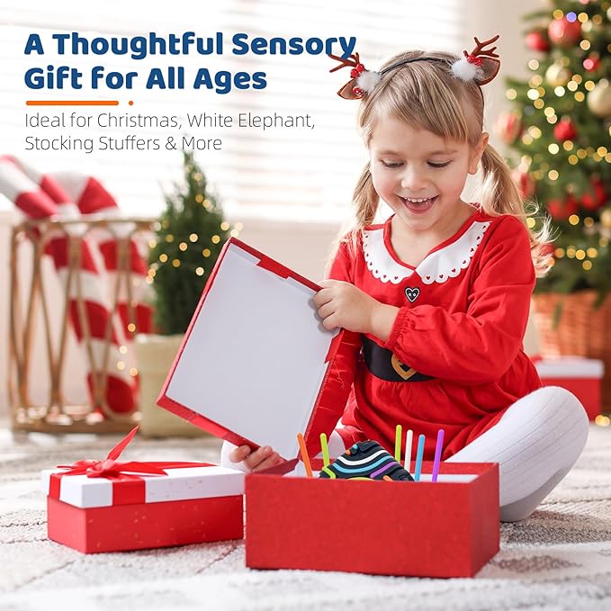 3D Sensory Activity Board for Kids – Silicone Fidget Toy Cube | Sensory Toys for Toddlers, Autism, ADHD, Anxiety | STEM Travel Toy for Boys and Girls Ages 3+