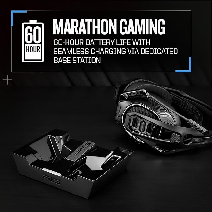 RIG 800 PRO HS Wireless Gaming Headset & Multi-Function Base Station for PlayStation PS4, PS5, PC, Mac, USB - Up to 60 Hour Battery