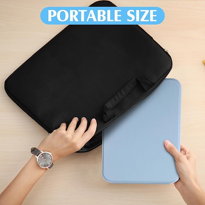 2 Pcs Small Glass Desktop Whiteboard with Reversable Stand 8 x 6 Inch Mini Dry Erase White Board Easel with 2 Markers Reusable Desk Notepad for Home Office School Supplies(Blue)