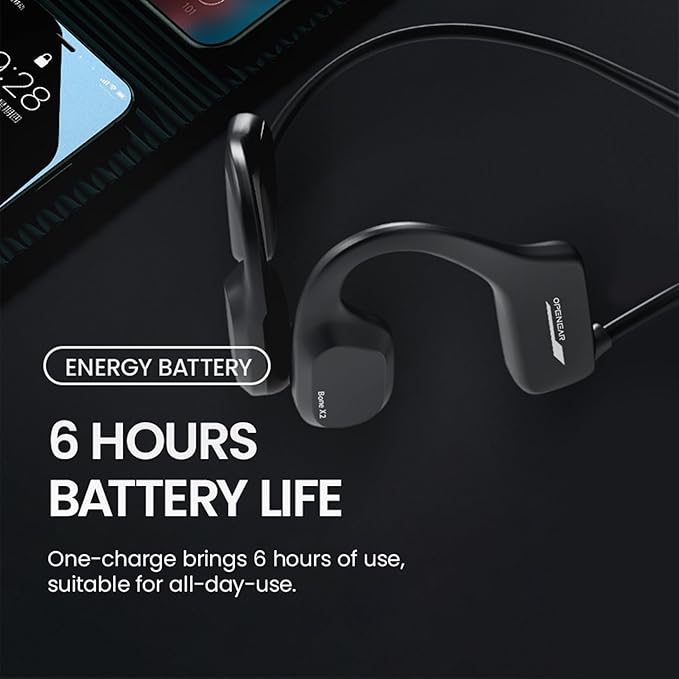 Bone Conduction Headphones IP68 Swimming Waterproof Dustproof Sweatproof MP3 Player Headset Underwater Music Player 8GB 1000 Songs, Open-Ear Wireless Earphones Bluetooth 5.3 with Mic - Blue