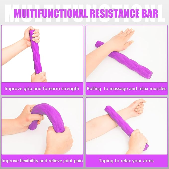 Flex Therapy Bars,Twist Bar for Physical Therapy & Resistance Bar for Golfers Elbow,Tendinitis,Wrist,Forearms Pain, Improve Grip Strength and Relieve Pain