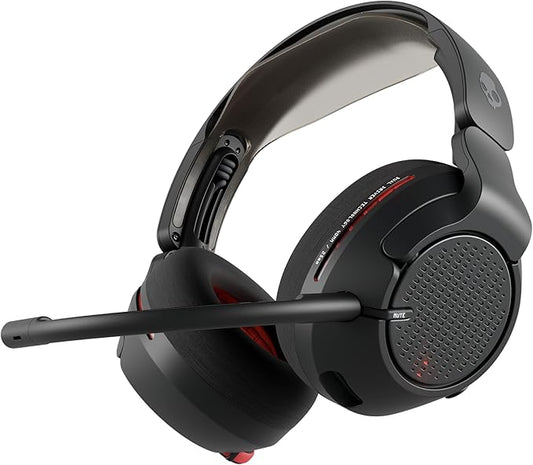 Skullcandy Crusher PLYR 720 Wireless Gaming Headset, Ultimate Immersion and Comfort, THX Spatial Audio and Multi-Sensory Bass, Removable Mic, PC, PlayStation, Nintendo, Multi-Platform - Digi-Black