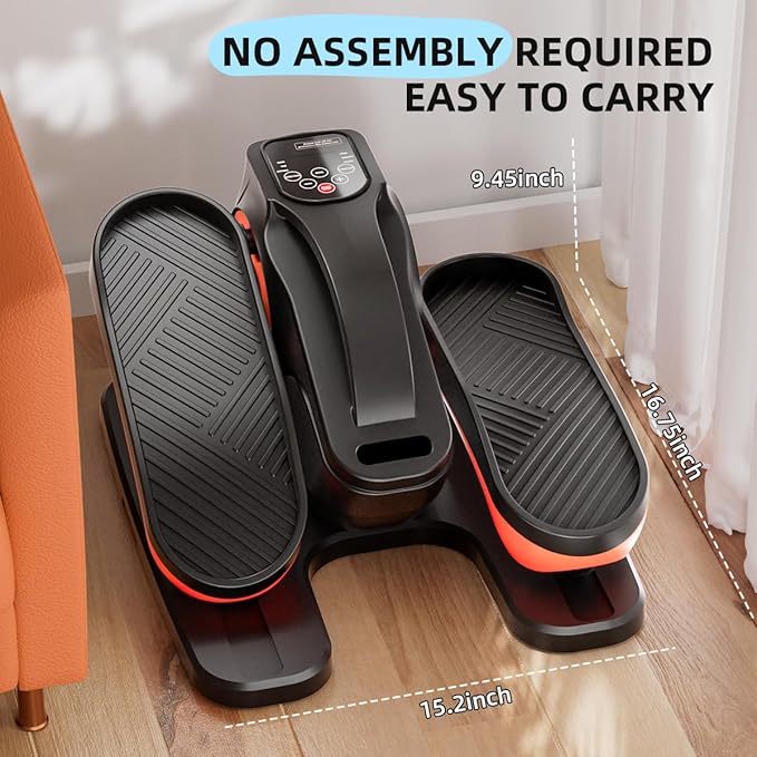 Under Desk Elliptical Machine, Electric Ellipse Leg Exerciser with Remote,Suitable for Leg Exercises for Elderly People ，12 Auto Modes &12 Adjustable Quiet