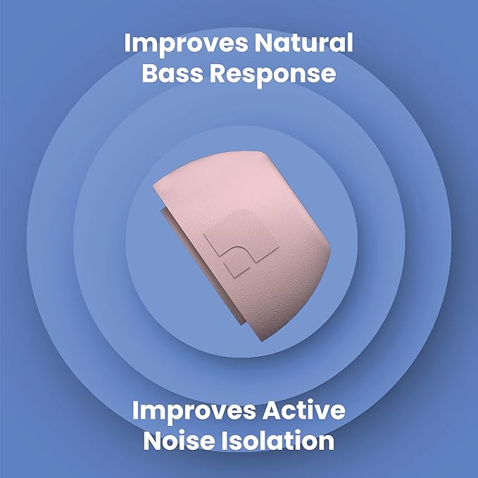 Foam Masters Ultra-Premium Memory Foam Ear Tips for AirPods Pro 1st & 2nd Gen | 3 Pairs | New Ver. | Secure Fit | Super Comfort | Better Noise Cancel | Replacement Buds (Assorted S/M/L, Crystal Pink)