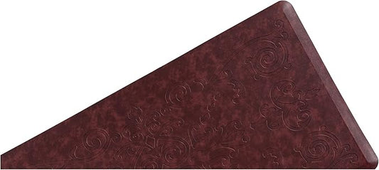 J&V TEXTILES Medallion Embossed Kitchen Mat Cushioned Anti Fatigue Floor Mat, Thick Non Slip Waterproof Kitchen Rugs and Mats,Heavy Duty Foam Standing Mat for Kitchen,Floor (Burgundy, 20" X 39")
